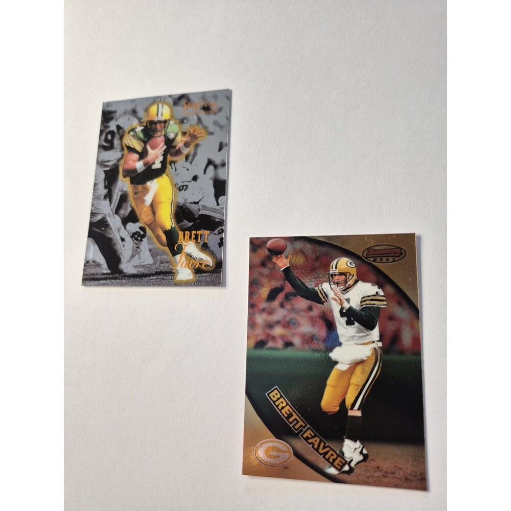 Brett Favre 2 Card Lot 1995 Pinnacle Select Certified & Bowman's Best Green Bay